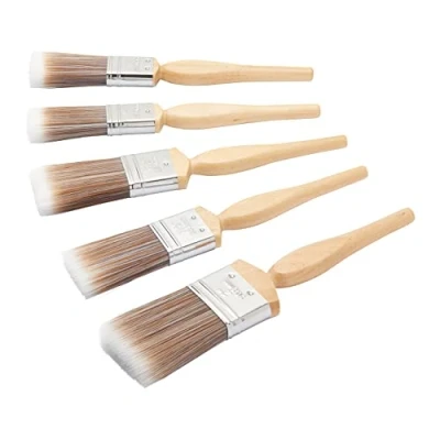Imagen de Fit For The Job Juego de 5 Pinceles Pintura Diamante para Bricolaje un Acabado Suave con Pinturas en emulsión, Brillantes y satinadas. Contiene 2 1&quot;, 1,5&quot;, 1 2&quot;.