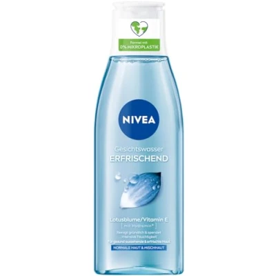 Imagen de NIVEA tónico facial refrescante para pieles normales y mixtas, vegano la cara con vitamina E limpia refresca piel, hidrata intensamente (200 ml)