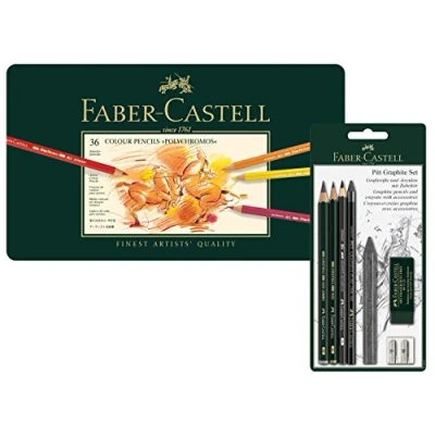 Imagen de Faber Castell Polychromos Juego de 36 lápices colores en estuche metal