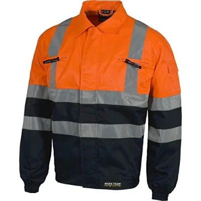 Imagen de Work Team Cazadora combinada Alta Visibilidad con Cintas Reflectantes. EN471. Hombre Marino+Naranja A.V. M