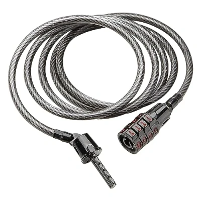 Imagen de Kryptonite (210214) Antirrobo Cable keeper 512 Combo (5x1200), Candado Calidad Spiralkabel Schwarz 3500020, Negro (Black), 5 Mm 120 Cm