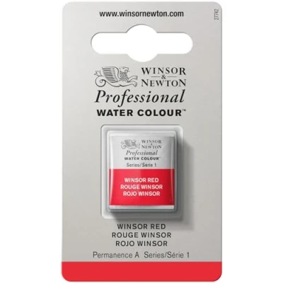 Imagen de Winsor &amp; Newton Acuarela Profesional Pintura de Acuarela, Alta Luminosidad, Resistente a la Luz, Calidad Archivo, 1/2 Godet, Color Rojo