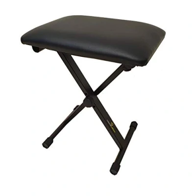 Imagen de Banco para teclado, banqueta, taburete, Soundsation KB200 regulable en altura, plegable, asiento de piel sintética Rockmusic