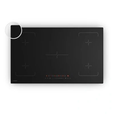 Imagen de Klarstein Velaire Placa Inducción 90cm 5 Zonas, 7200W Boost, Control Táctil, Temporizador, Bloqueo Infantil, Indicador Calor Residual, Cocina Inducción, Diseño Minimalista
