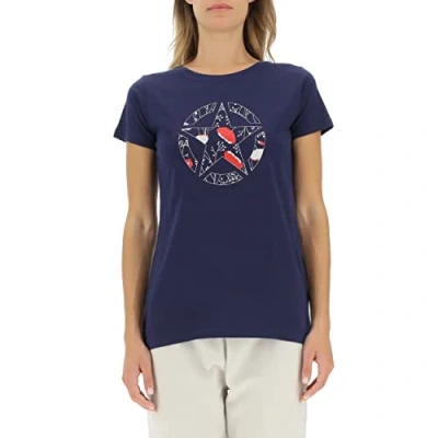 Imagen de JEEP O102614 A184 J Woman T Shirt Star Botanical Print J22W Mujer Deep Blue XL