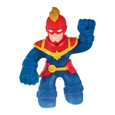 Imagen de Heroes of Goo Jit Zu Paquete de héroes Marvel. Capitán Marvel Squishy 4.5 Pulgadas Alto. Regalo Ideal Navidad y cumpleaños para niños. Juguete superhéroe. A Partir 4 años