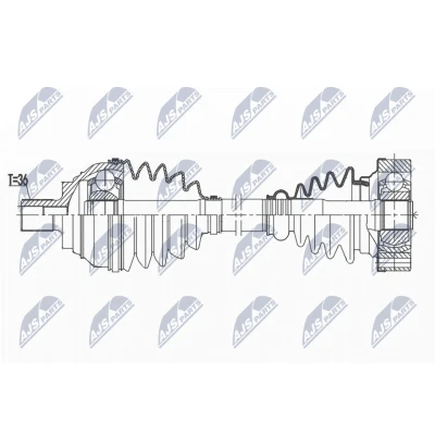 Imagen de Semi eje NTY NPW VW 172