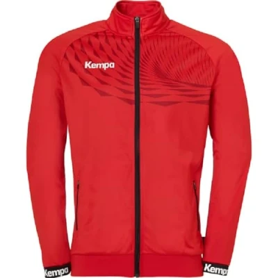 Imagen de Kempa Wave 26 Poly Jacket hombre niño Chaqueta deportiva de entrenamiento balonmano para sudadera ligera elástica con bolsillos cremallera