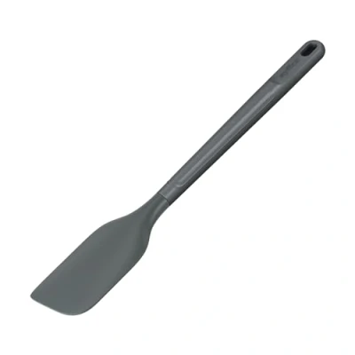 Imagen de Zyliss espátula mediana sostenible, pajita de trigo/silicona, para cocinar y hornear, cabeza silicona resistente al calor, color gris beluga, 28 cm x 4,5 cm, apta lavavajillas