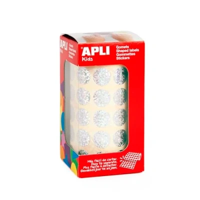 Imagen de APLI Kids 11631 Rollo gomets redondos Ø 15 mm holográficos