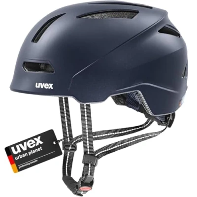 Imagen de uvex urban planet, casco de biclicleta robusto unisex, ajuste talla individualizado, ventilación optimizada, deep space matt, 58 61 cm