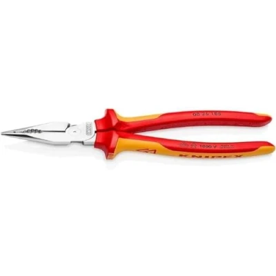Imagen de KNIPEX Alicate Universal en Punta Cromado, Aislado, Fundas Multicomponente, Homologado por VDE, Integrada para Colocar una Protección Anticaída 145 mm, Cartulina Autoservicio/Blíster, 08 26 T BK