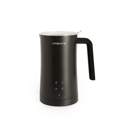 Imagen de CREATE/MILK FROTHER/Espumador calentador de leche eléctrico Negro/Pantalla táctil, 4 programás automáticos, sitema seguridad, 350ml, uso en frío o caliente, 400 W