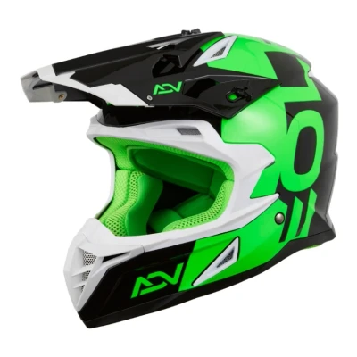 Imagen de EOLE ADVGREEN002 Cascos de motocross negro/verde M, 57 58 cm ECE 22.06 Unisex