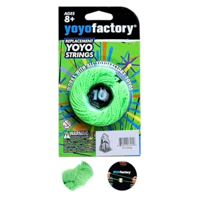 Imagen de YoyoFactory Yo Cuerda DE Repuesto 10 Piezas, 100% Poliéster, Verde Color, para Todos Los Yoyos