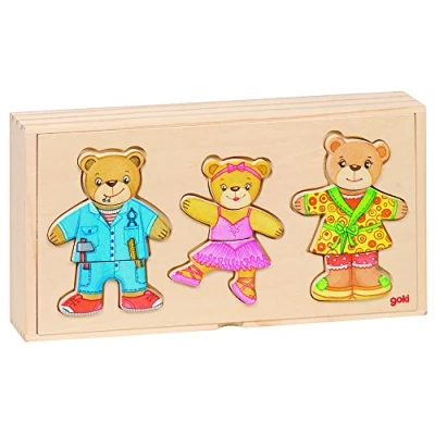 Imagen de Goki Animales 3DPuzzles con tiradoresGOKIFamilia de Osos, Caja Puzzle, Basic, Multicolor (Gollnest &amp; Kiesel 57811.0)