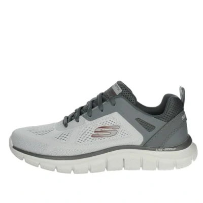 Imagen de Skechers Seguimiento Más Amplio, Zapatillas de Deporte Hombre, Malla Ingeniería Gris PU Charcoal Trim, 41.5 EU