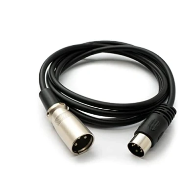Imagen de System S Cable de audio 150 cm XLR 3 pines macho a DIN 5 adaptador en negro