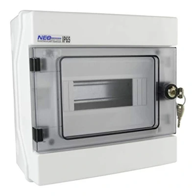 Imagen de Elektro Plast Caja de distribución pequeña RH 8/Z AP Cerradura IP65 8Module 36.9 VDE E P 4033, 1, Gris