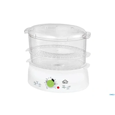 Imagen de DCG WeGeek 2334 Vaporera eléctrica 2 cestas 600w Electrodomésticos para el hogar, Color Blanco, Medium