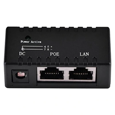 Imagen de VBESTLIFE Inyector PoE Divisor, de Alimentación por Ethernet Adaptador para Cámara IP LAN Red … (Negro)