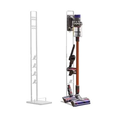 Imagen de MORANGO Soporte de Aspiradora Compatible con Dyson V15 V12 V11 V10 V8 V7 V6 DC58/ DC59/ DC62/ DC74 Organizador Almacenamiento Suelo Sin perforar la Pared.