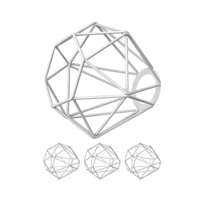 Imagen de ledscom.de 4 piezas pantalla jaula, blanca, 155mm Ø