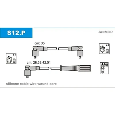 Imagen de JANMOR S12.P Juego de Cables Encendido