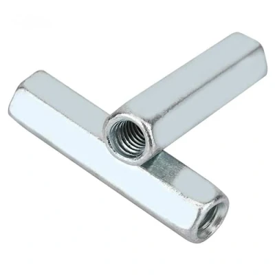 Imagen de Jadeshay Tuerca Larga Hexagonal,5 piezas Tuercas de Acoplamiento Hexagonales en Acero Inoxidable Extensión Prolongador con Roscado M6 * 40