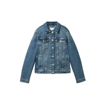 Imagen de TOM Tailor MIT Recycelter Chaqueta vaquera, Mujer, Talla: XXL, Used dark stone blue denim