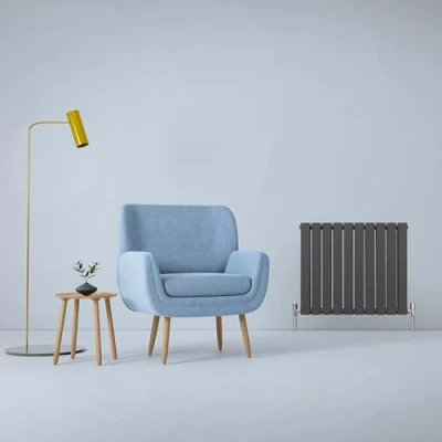 Imagen de Radiador Panel Plano Lujoso 600x700mm 60x70cm Gris Antracita Calefacción Calefactor Vertical Horizontal Montaje Pared Cocina Salón Baño Cepillo Limpieza Kit Reparación GRATIS Garantía 15 Años