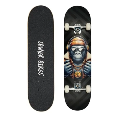 Imagen de Sawyer Bikes Monopatín/Skateboard (78cm x 20cm) Niños y Adolescentes (Gorila)