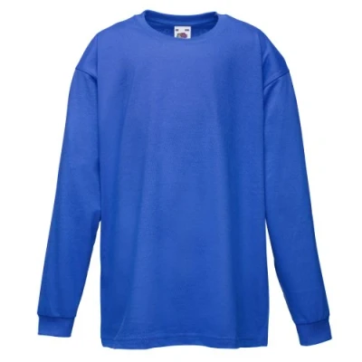 Imagen de Fruit of the Loom Camiseta infantil de manga larga azul cobalto 3 4 Años