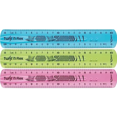 Imagen de Regla maped plastico flexible 20 cm colores surtidos