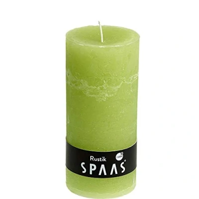 Imagen de Spaas Verde Manzana 8 Velas rústicas sin Perfume 70, 60 Horas, Color, Cera de parafina, D 70 mm x H 130