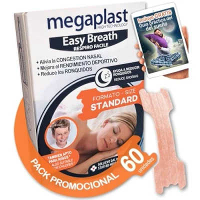 Imagen de 60 Pcs Tiras Nasales Antironquidos Para Dormir Breathe Right Ronquidos Soluciones Tiritas Nariz Respirar Mejor Por La Nasal Strips Dejar De Roncar Nose