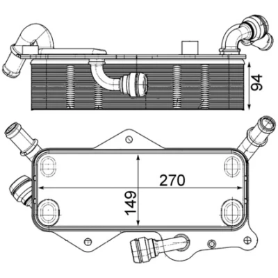 Imagen de MAHLE ORIGINAL CLC 218 000P Radiador de aceite, transmisión automática AUDI: A6 C7 Berlina, A7 Sportback