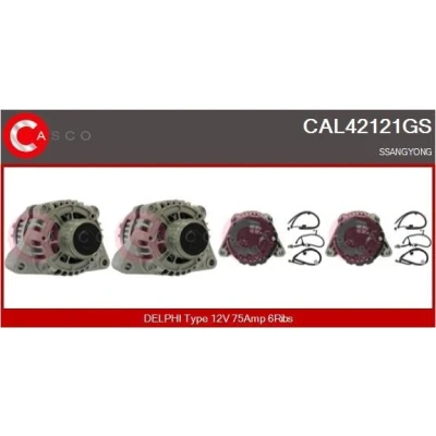 Imagen de CASCO CAL35166AS Alternador 12V 80A MITSUBISHI: Pajero 2, Sport 1 SUV, L200 III Pick up