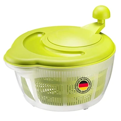 Imagen de Westmark Ensaladera, Capacidad: 5 litros, ø 26 cm, Plástico, Sin BPA, Fortuna, Color: transparente/verde, 243222EA