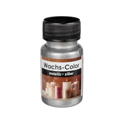 Imagen de Ideen mit Herz Cera de color metalizado, ideal para pintar velas, 50 ml (plata)