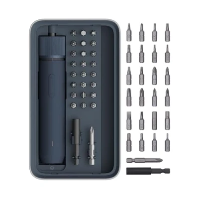 Imagen de HOTO Juego de Destornilladores Eléctricos, 3,6V, Set 25 Puntas, Carga USB C, 1500 mAh, Luz LED, Tapa Caja Magnética, Manual y Eléctrico, para Reparaciones Muebles Aparatos Eléctricos