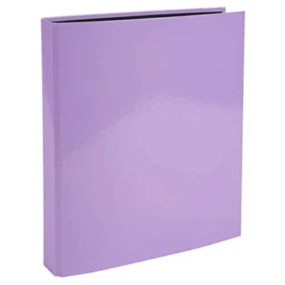 Imagen de Exacompta Ref. 51565E Cartón de 10 archivadores 4 anillas en D 25 mm, parte trasera 40 Color negro Dimensiones exteriores 31,5 x 27 cm Tamaño A4 morado