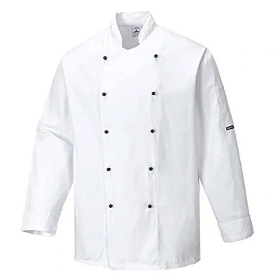 Imagen de Portwest Chaqueta De Chef Somerset, Tamaño: XS, Color: Blanco, C834WHRXS