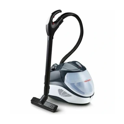 Imagen de Polti Vaporetto Lecoaspira FAV70_Intelligence Limpiador a vapor y aspirador con filtro de agua, 6 programas automáticos, 5,5 Bar, Negro blanco