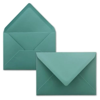 Imagen de Sobres, 100 unidades, color azul laguna, DIN C6, 114 x 162 mm, con adhesivo húmedo, sin ventana, para tarjetas de felicitación e invitaciones FarbenFroh by GUSTAV NEUSER