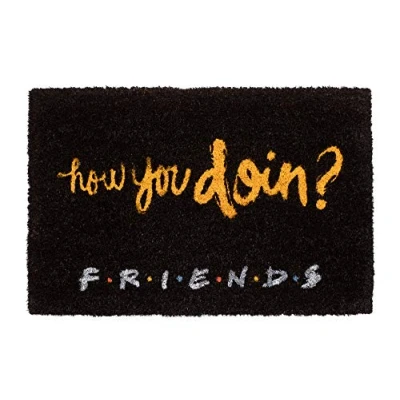 Imagen de Grupo Erik Felpudo Friends Entrada casa Antideslizante 40 x 60 cm Alfombra Exterior How You Doin?, Fabricado en Fibra de Coco Productos con Licencia Oficial