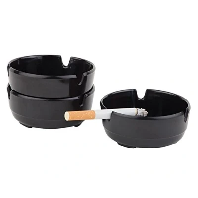Imagen de &#039;3 x Cenicero &quot;Casual de melamina en color negro, Xtra Precio valor/diámetro 8 cm, altura: 3 cm Sun