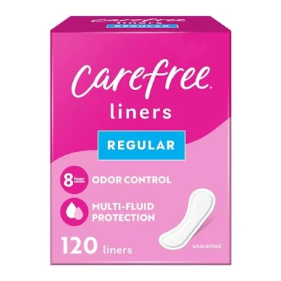 Imagen de Carefree Acti Fresh Ultra Thin Panty Liners, Regular, Unscented 120 Count by