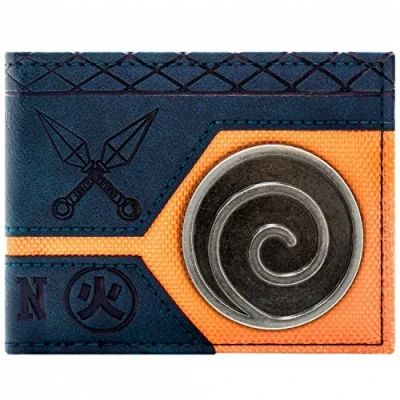 Imagen de Shinobi Ninja Uzumaki Clan Remolino Insignia Konoha Azul Bi Fold Cartera unisex