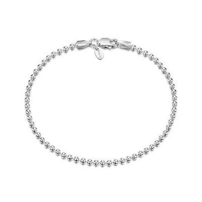 Imagen de Amberta Pulsera de Bolas en Plata Ley 925 para Mujer: 18 cm